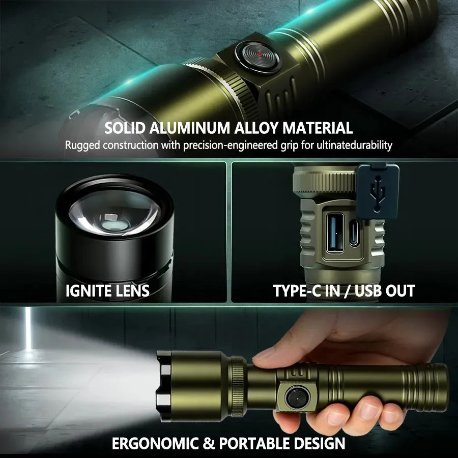 Ignivox™ F90 — High-Intensity Flashlight