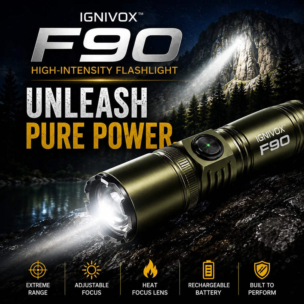 Ignivox™ F90 — High-Intensity Flashlight